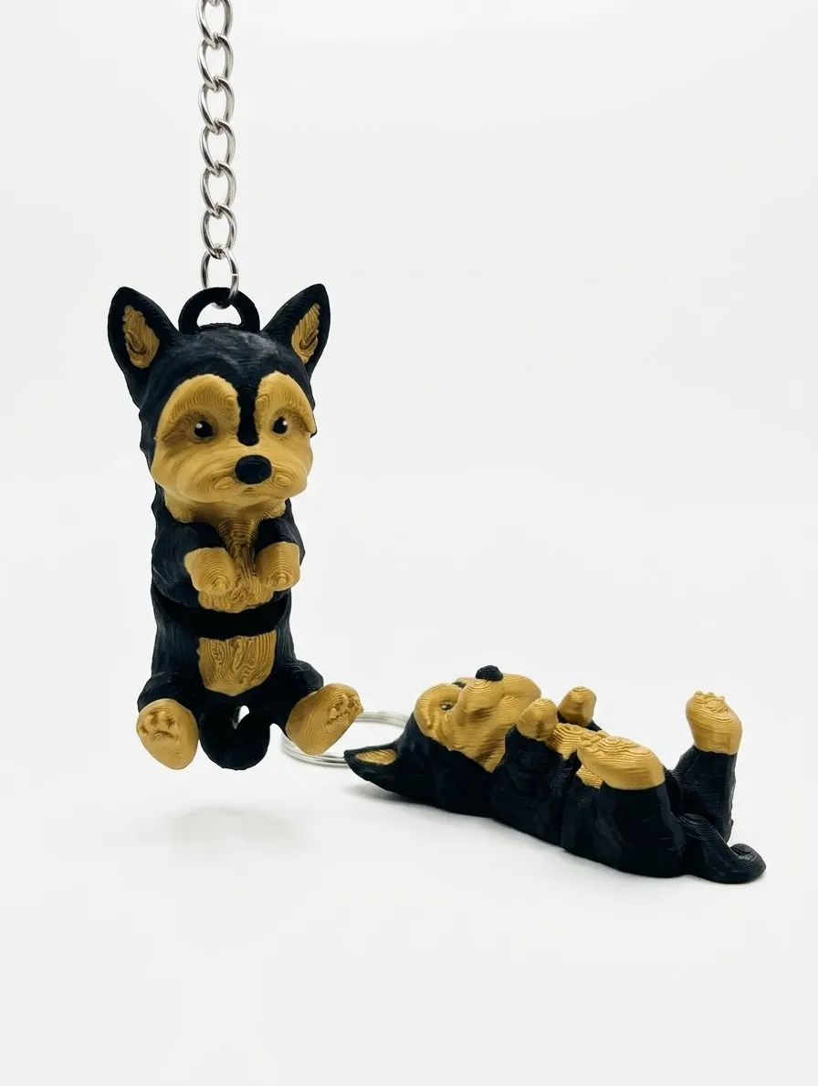 Llavero perro Yorkshire Terrier negro