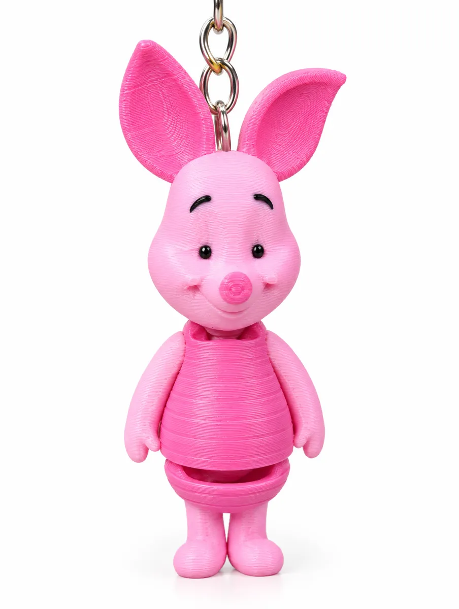 Llavero artículado Piglet (serie Winnie Pooh) ($5.000) | Kume 3D